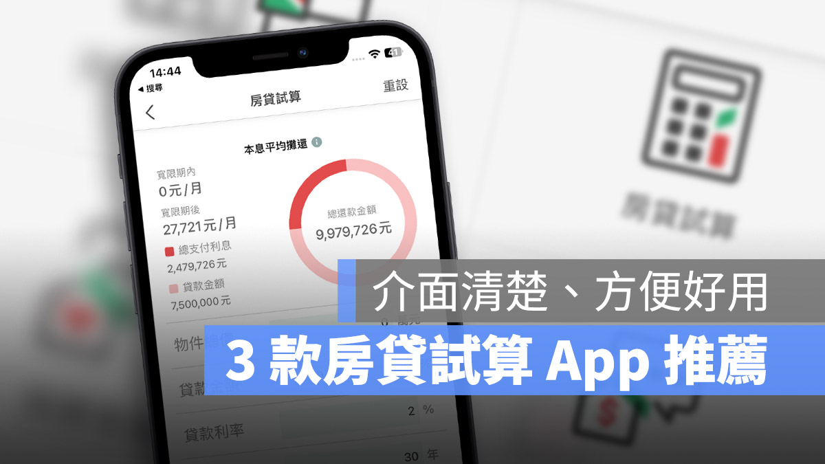 房貸試算 App 推薦 信義房屋 聰明貸款 591 房屋交易
