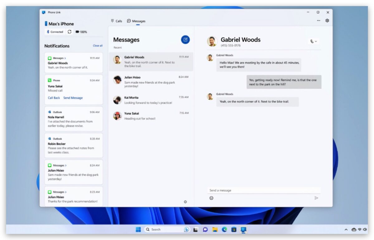 Windows iPhone iMessage 傳訊息 Phone Link