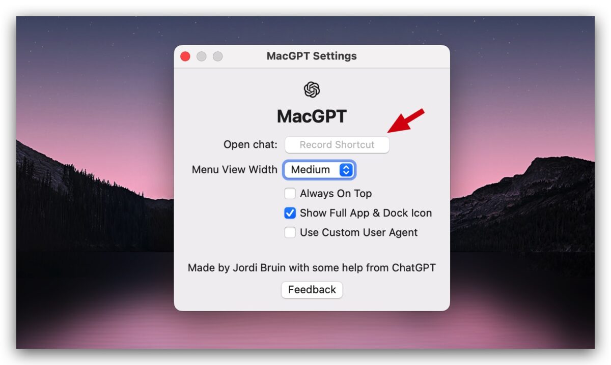 ChatGPT MacGPT Mac 瀏覽器 工具選單 OpenAI
