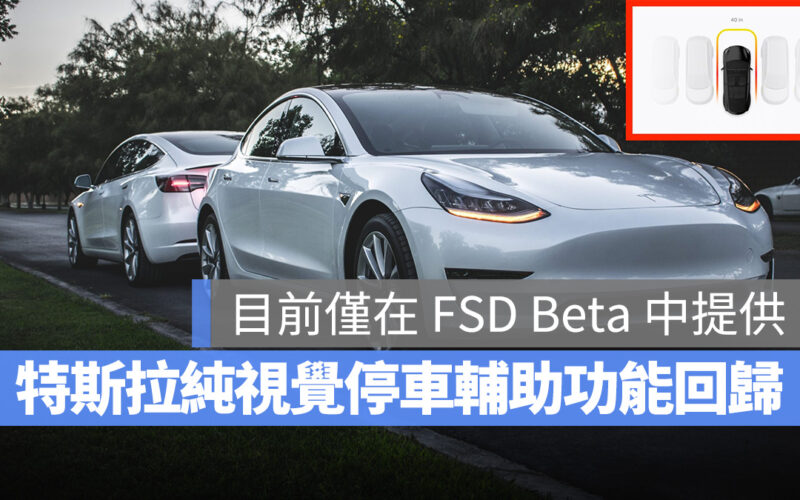 特斯拉 Tesla Tesla Vision 純視覺 停車輔助