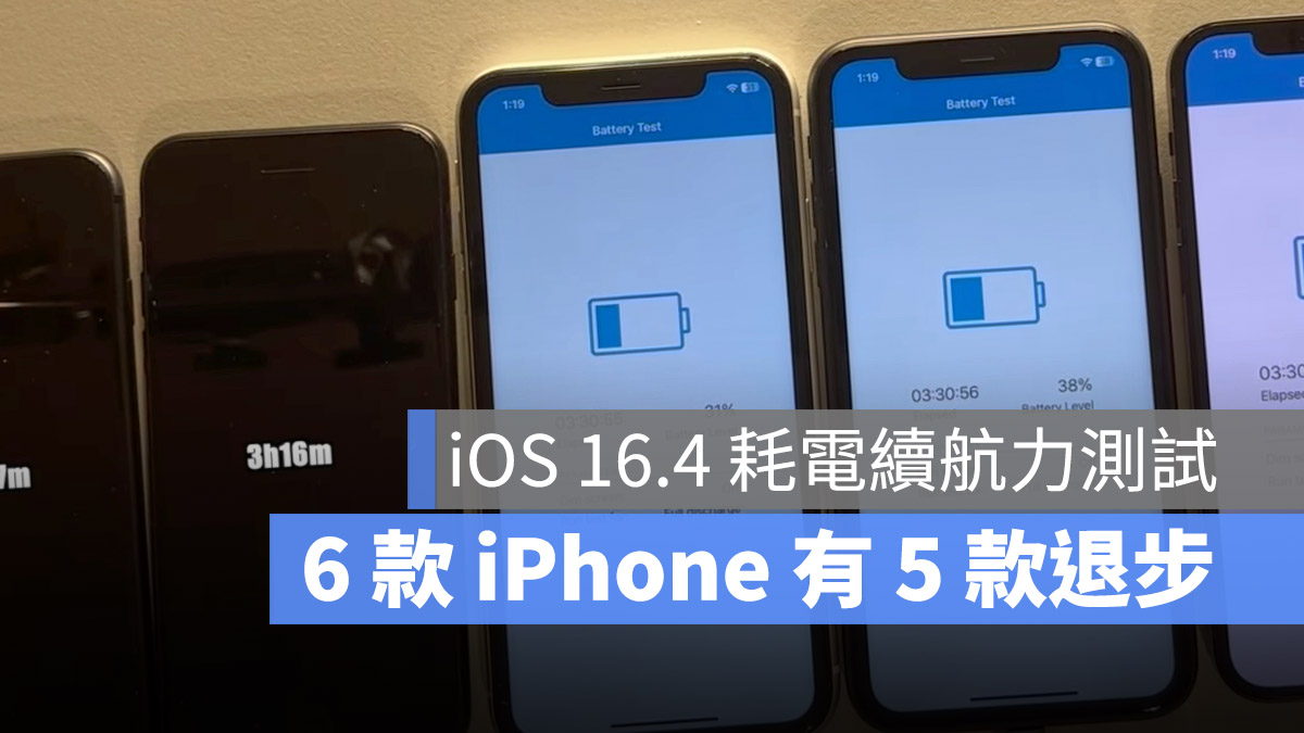 iOS 16.4 續航力測試 耗電測試