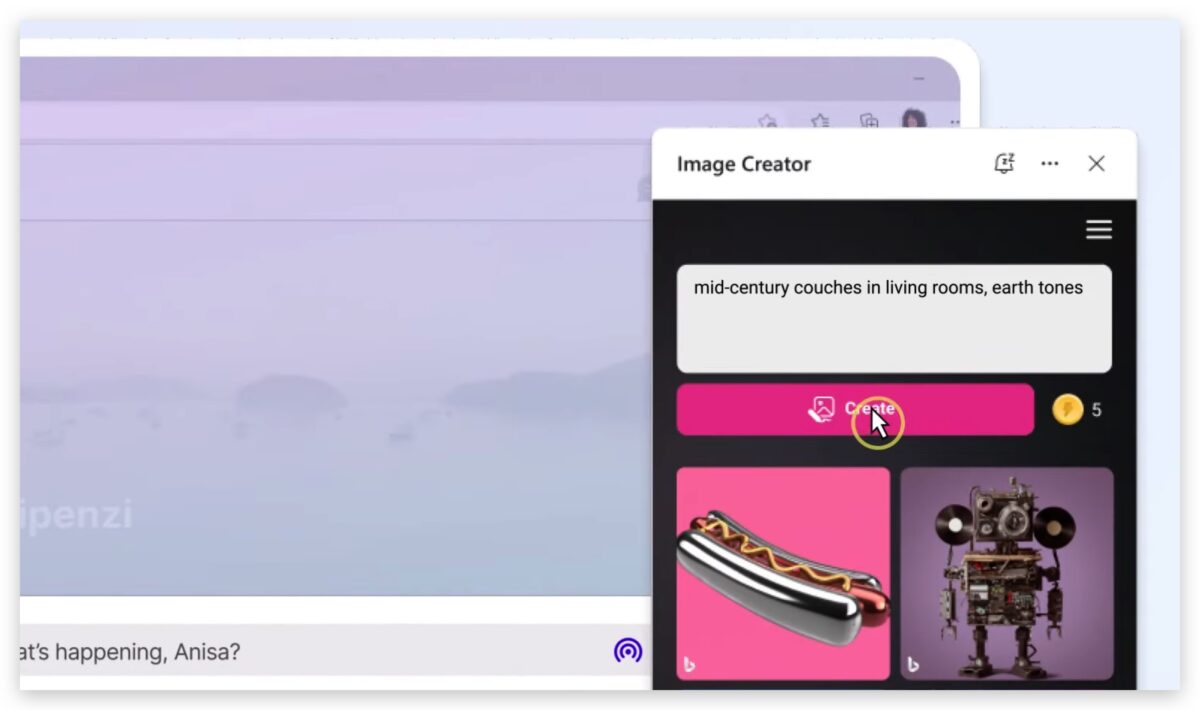 Bing Image Creator Edge 瀏覽器 OpenAI DALL-E