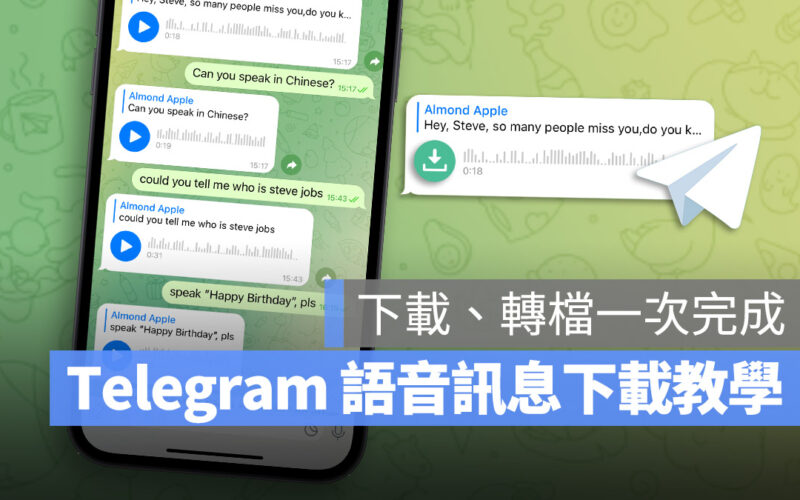 Telegram 語音下載 ogg 轉 mp3