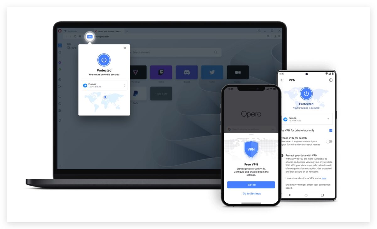 Opera VPN 虛擬個人網路 iPhone iPad