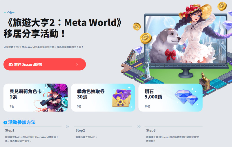 旅遊大亨2 Meta World 元宇宙 桌遊 大富翁 事前預約