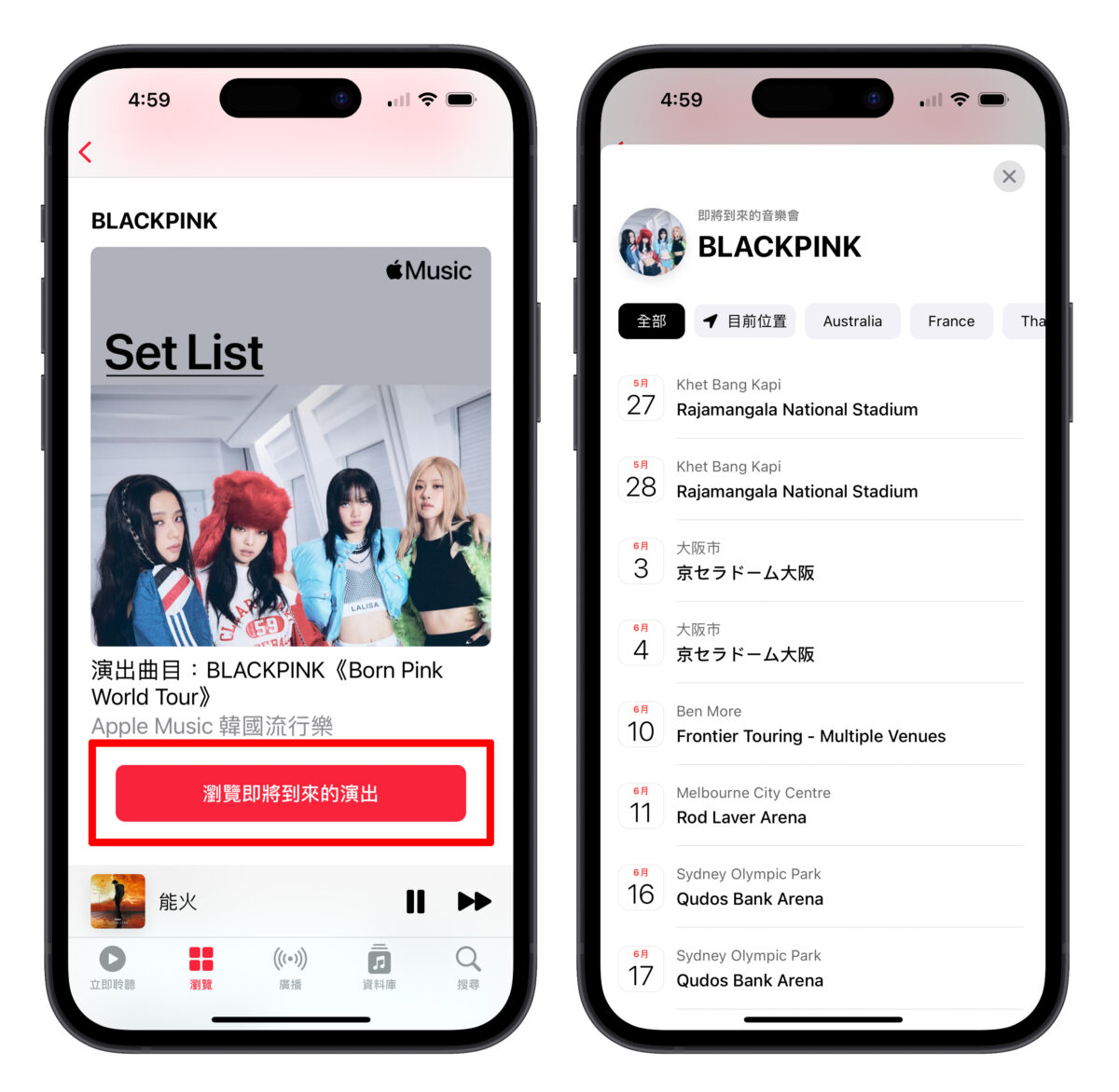 Apple Music 演出歌單 See Lists