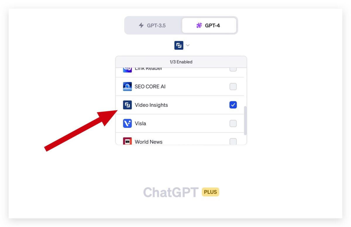ChatGPT 外掛 商店 分析影片 看YouTube Plugins Video Insights