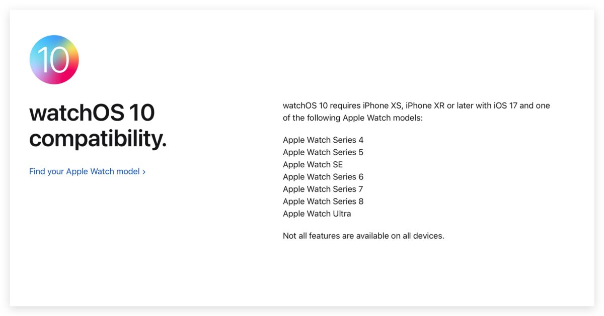 Apple Watch watchOS watchOS 10 WWDC WWDC 2023 支援設備