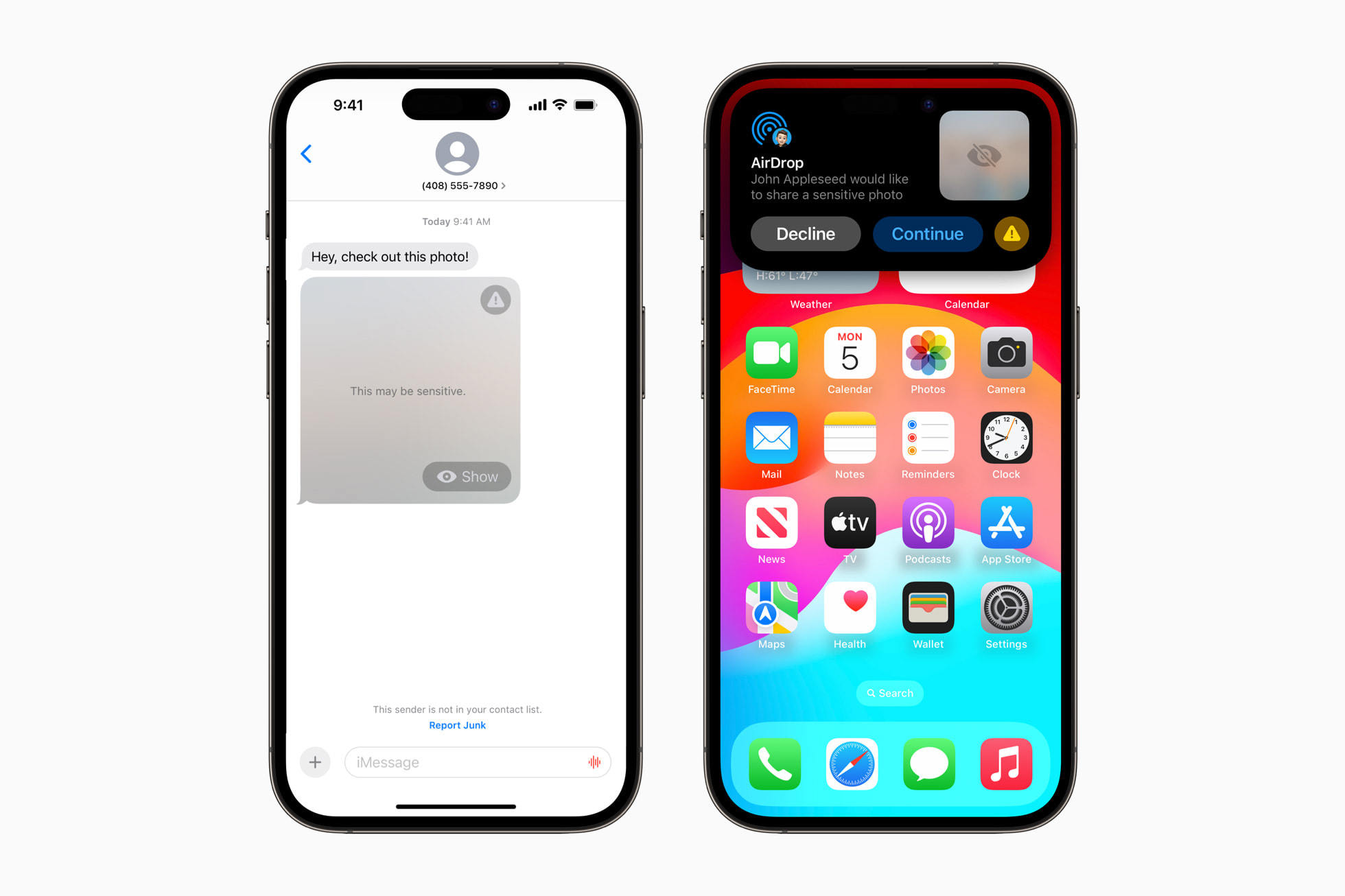 iOS 17 敏感性內容 隱藏 模糊 隱私 安全性