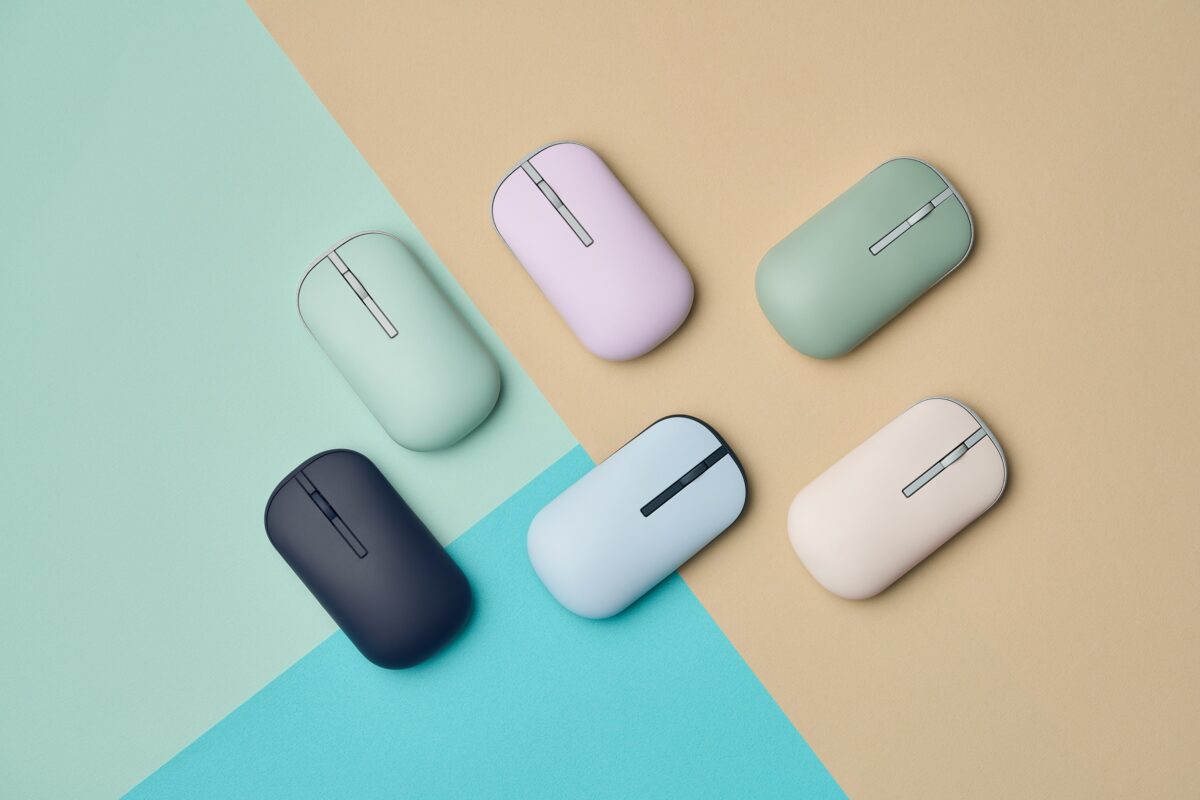 ASUS MD100無線滑鼠提供燕麥奶／抹茶綠、靜謐藍／天空藍、星河紫／初心綠三款套組自在搭配、展現個人品味