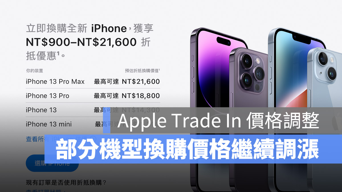 Apple 的 Trade In 價格再度調整，上次沒調整的型號這次有影響了 - 蘋果仁 - 果仁 iPhone/iOS/好物推薦科技媒體