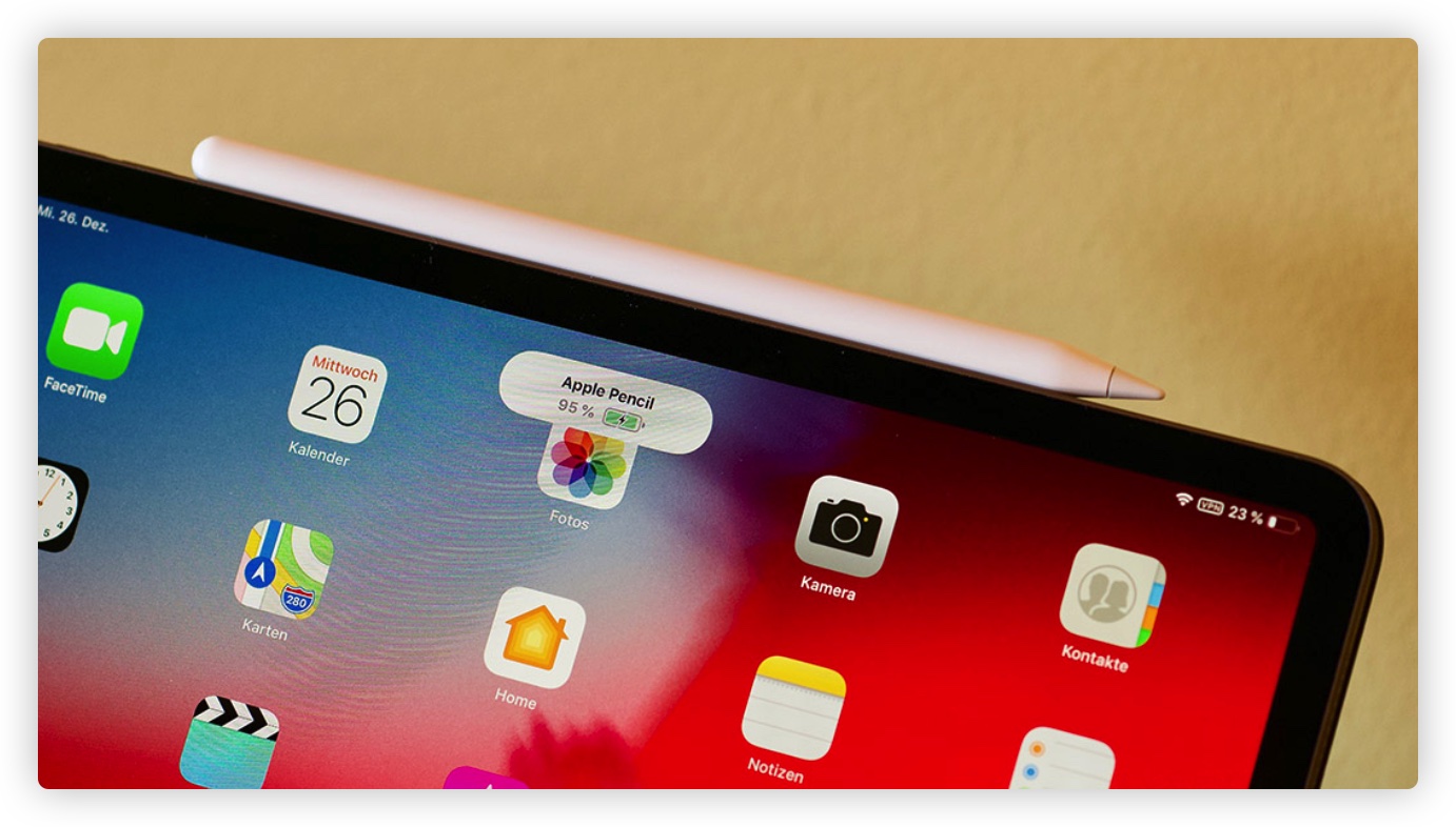 Apple Pencil 充電 電量顯示