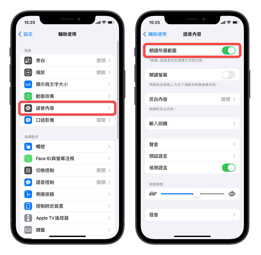 iPhone iOS 17 朗讀 Siri 輔助使用 Safari