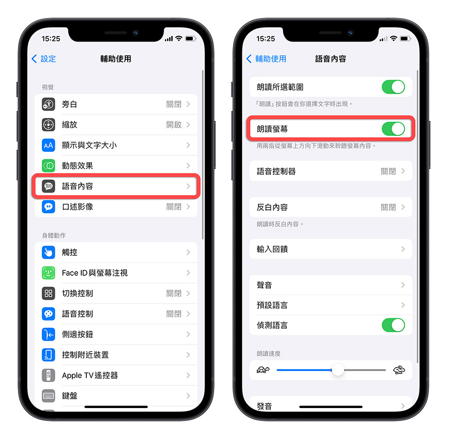 iPhone iOS 17 朗讀 Siri 輔助使用 Safari