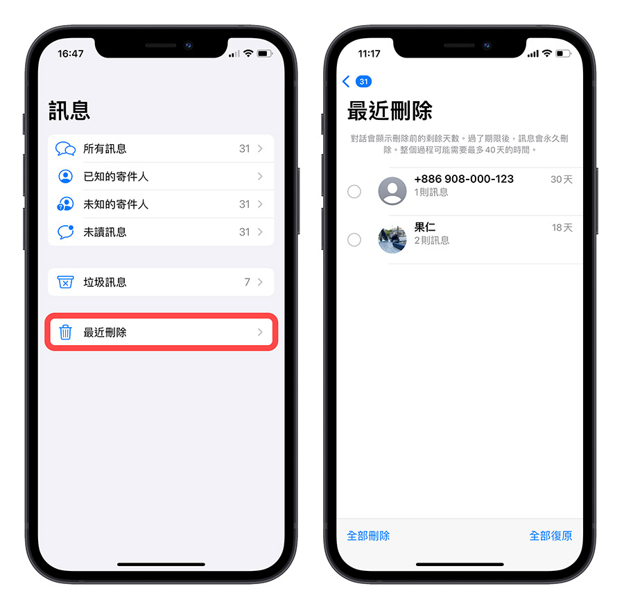 iPhone iOS 17 自動刪除 簡訊 驗證碼  電子郵件