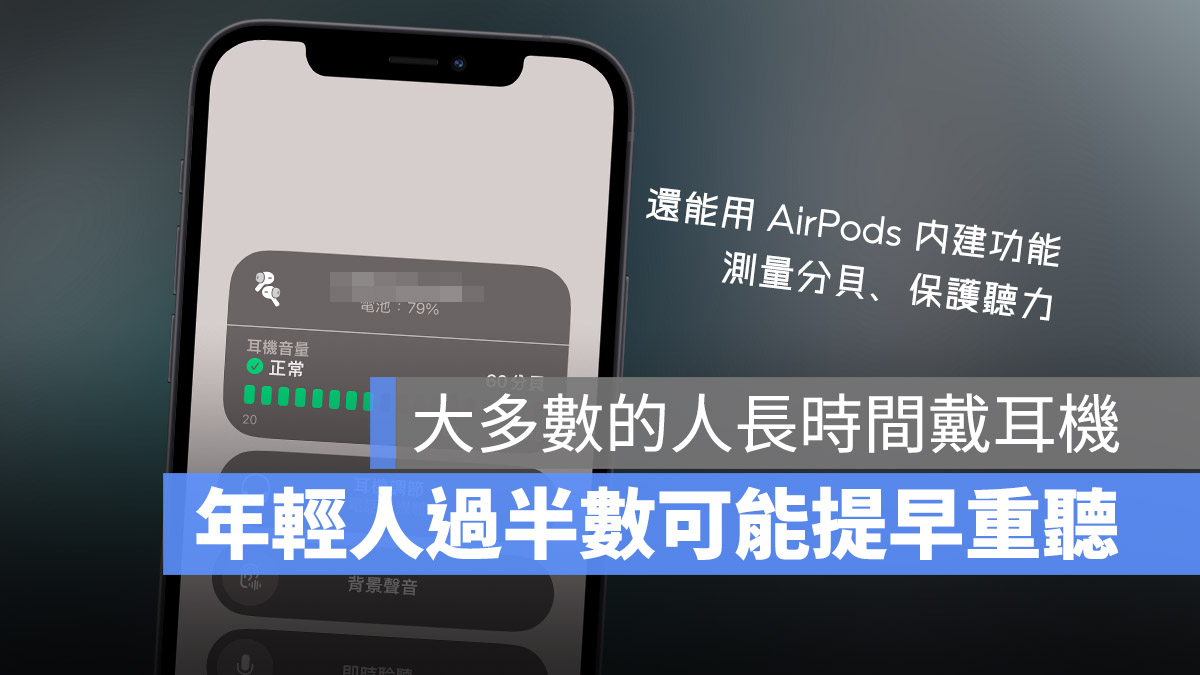 iPhone AirPods 聽力 分貝 查詢 調整