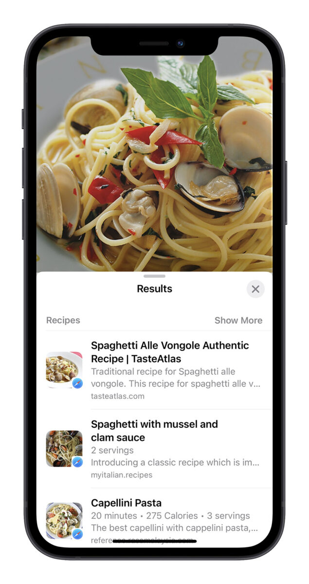 iPhone 圖像查詢 iOS 17 查詢標籤 查詢食譜