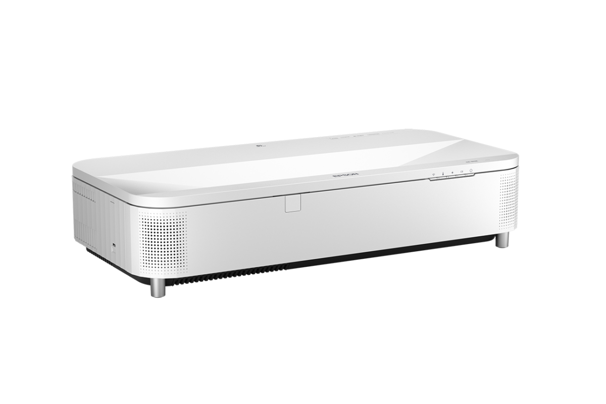 Epson EB-810E／EB-815E極短焦商用雷射電視內建4K強化影像技術，使投影畫面解析度達雙倍1080P的超高畫質，並擁有超過2,500,000：1的高對比度。