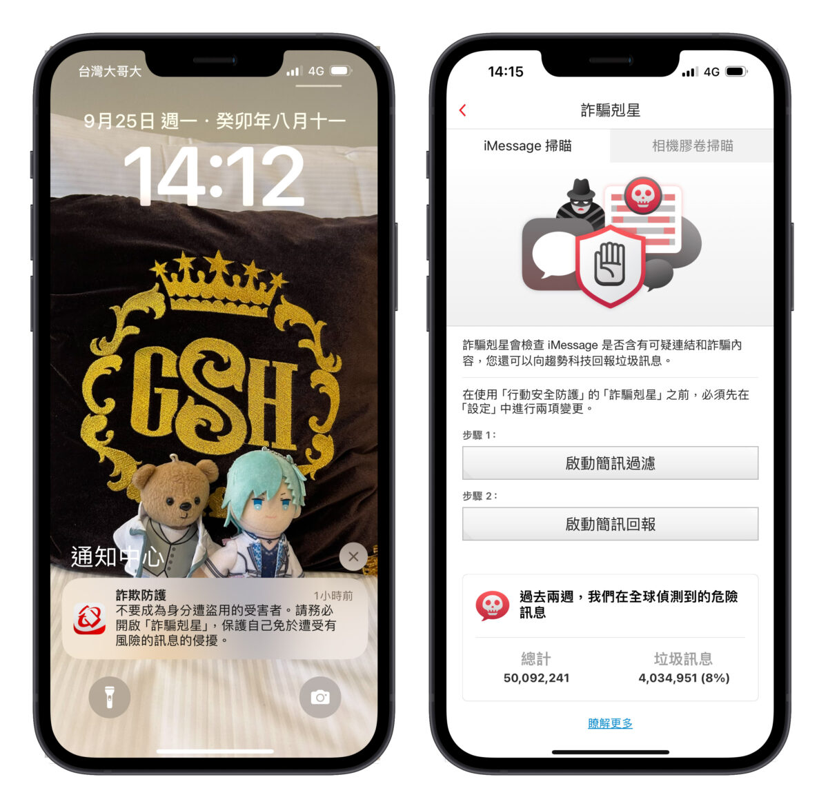 PC-cillin 行動安全防護 iMessage 掃瞄