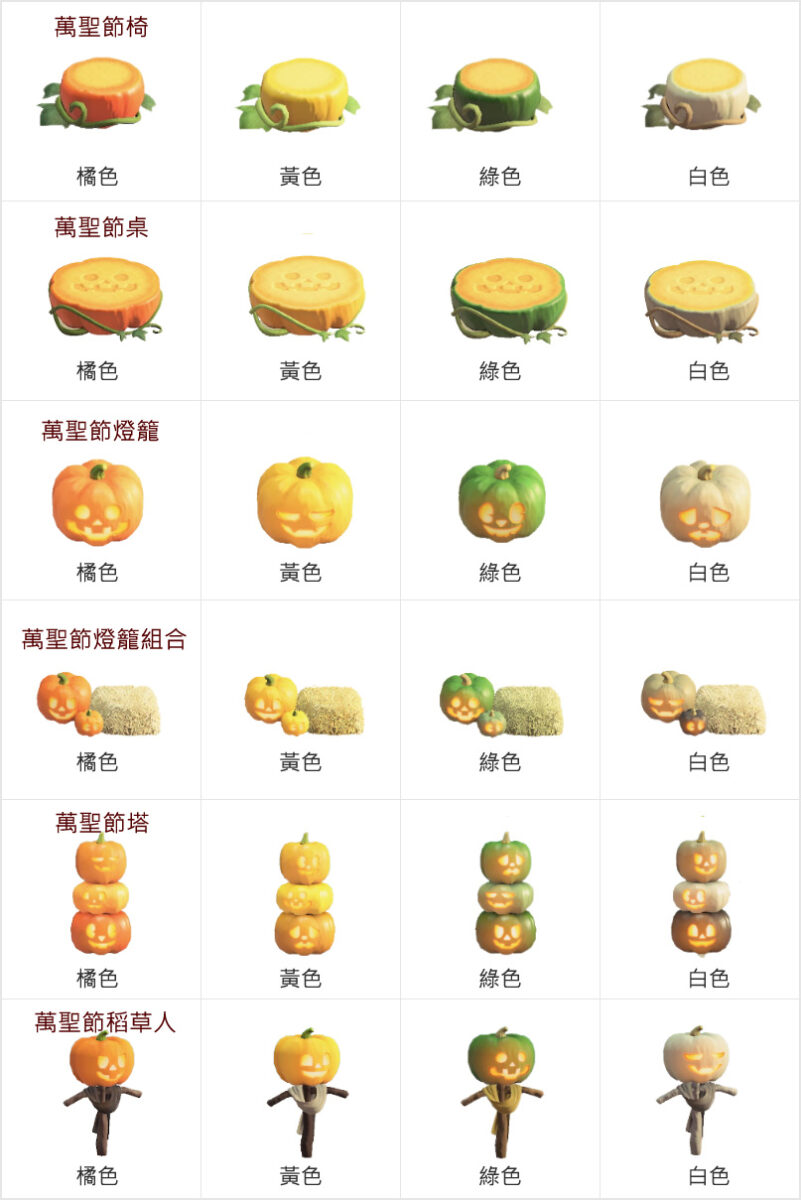 集合啦動物森友會 動森攻略 萬聖節系列家具 圖鑑