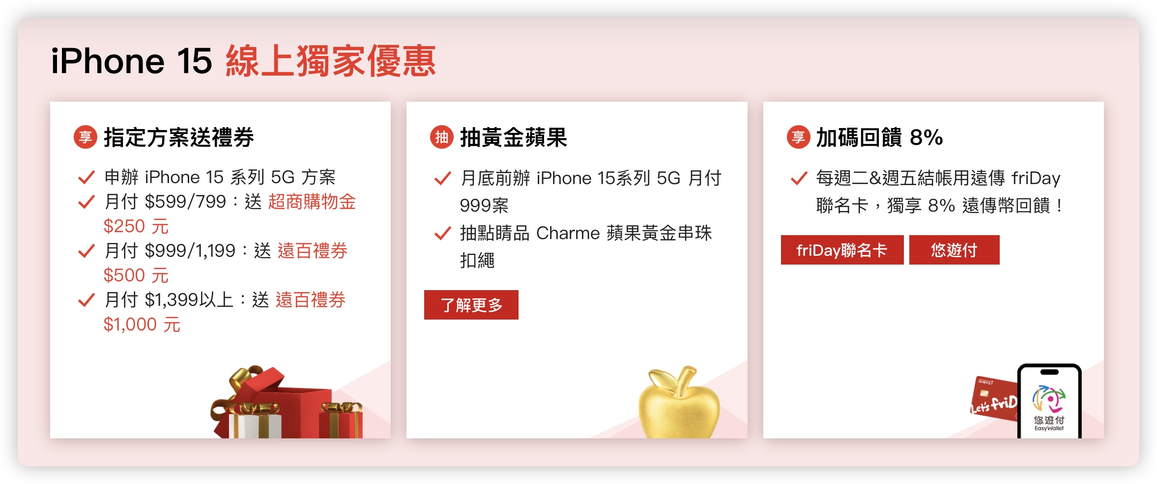 雙 11 iPhone 15 電商平台 購物節 優惠資訊 遠傳