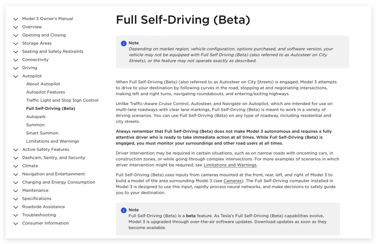 特斯拉 Tesla FSD FSD Beta