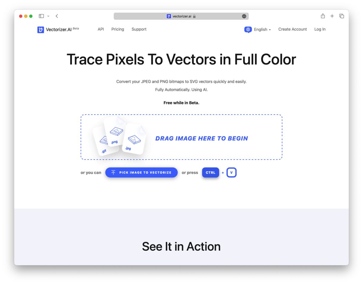 Vectorizer.AI AI 點陣圖 JPG JPEG PNG 向量圖 SVG