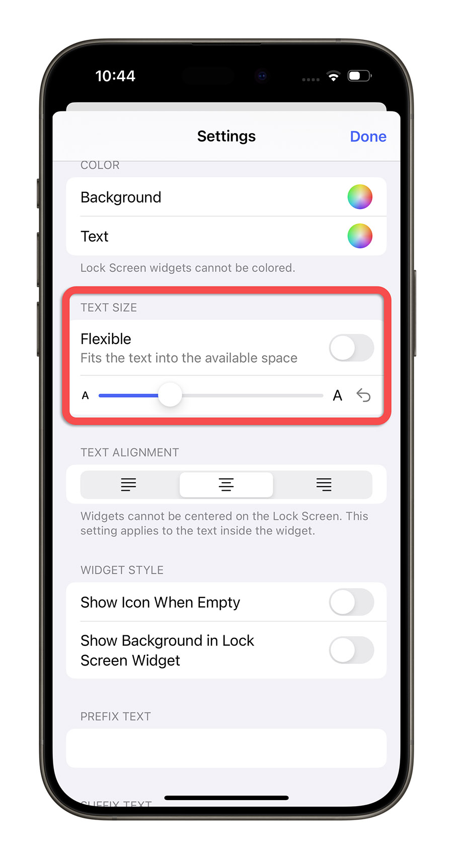 iPhone 鎖定畫面 加文字 Widget