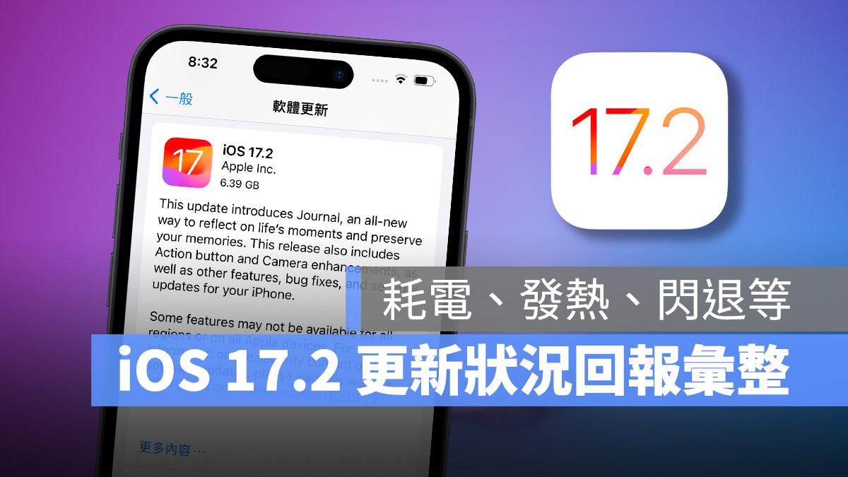 iOS iOS 17 iOS 17.2 iPhone 更新回報 更新災情 更新狀況 災情