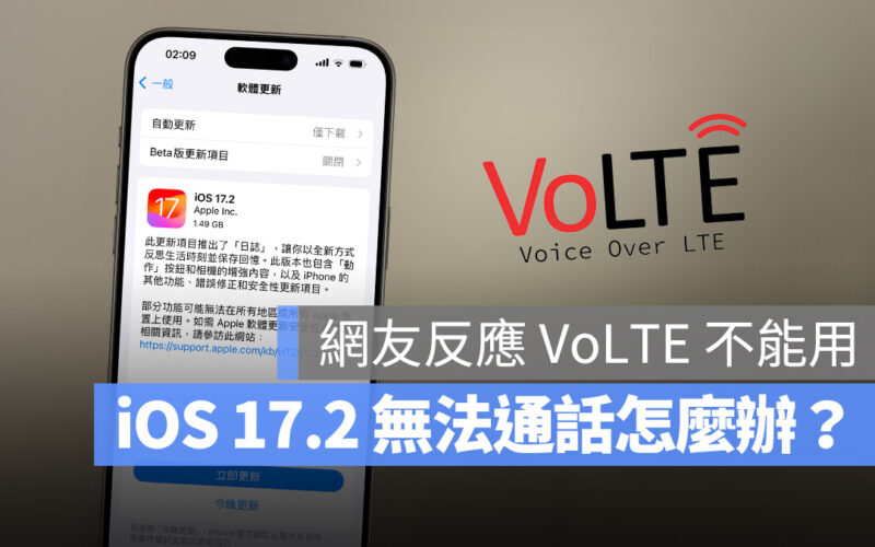 iOS 17.2 VoLTE VoWifi 災情 通話 無法