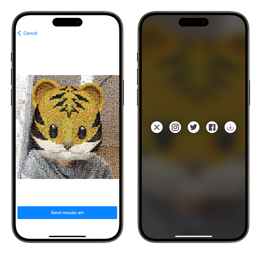 蒙太奇 照片拼貼 App PXL  mosaic art 馬賽克效果 App 推薦