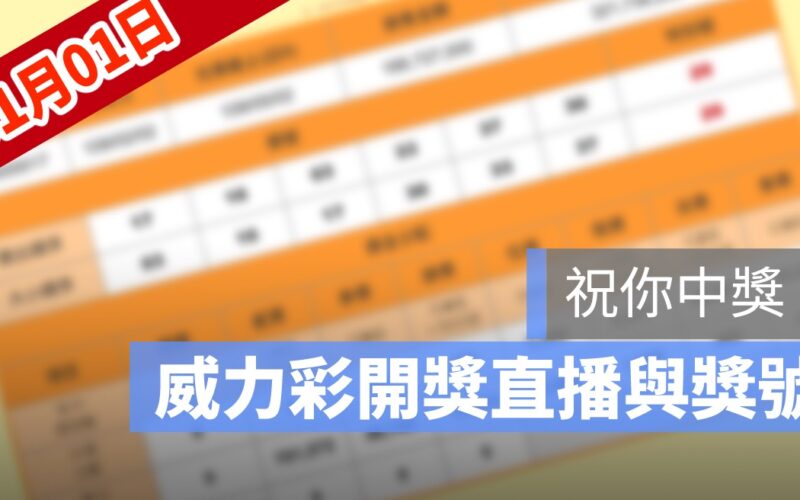 1月1日威力彩開獎直播：威力彩開獎時間幾點、得獎號碼、中獎方式看這裡