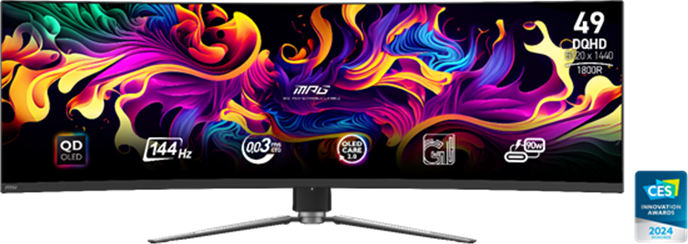 CES 2024 創新獎得主：MSI微星科技 MPG 491CQP QD-OLED 電競螢幕