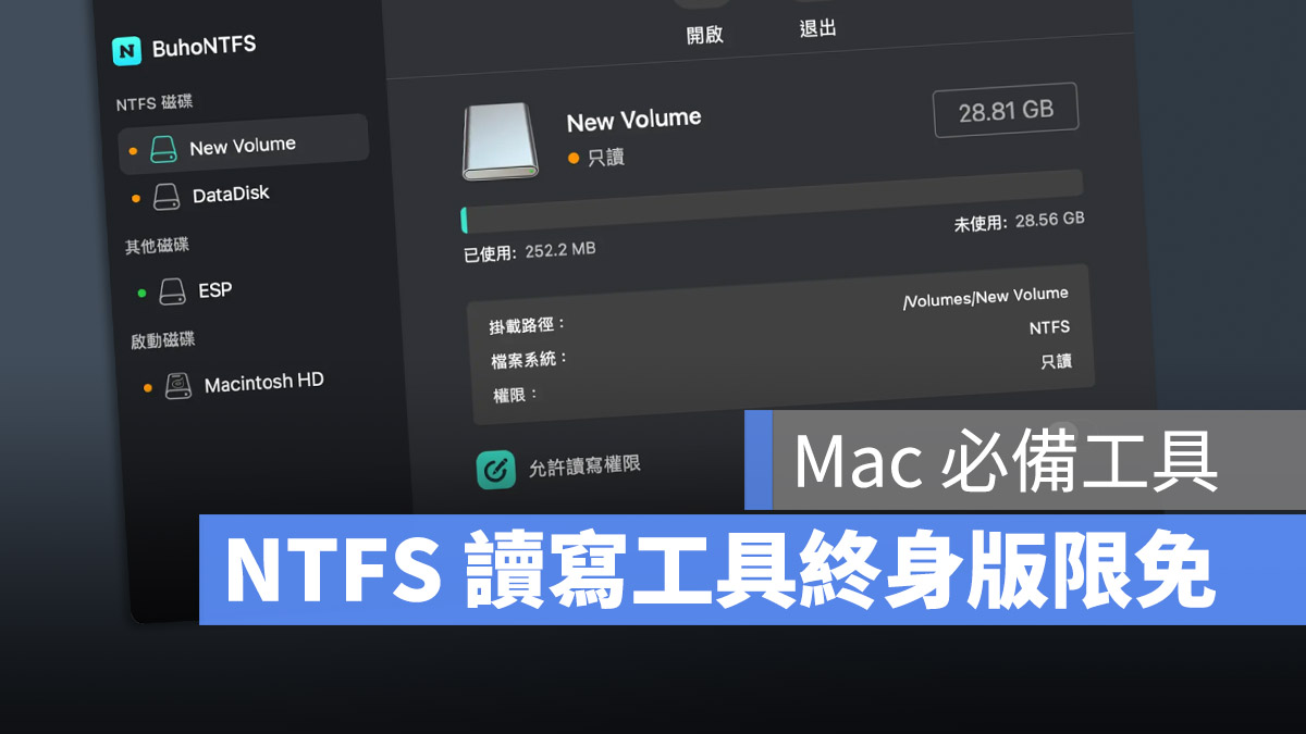NTFS BuhoNTFS 終身免費 限免 限時免費下載