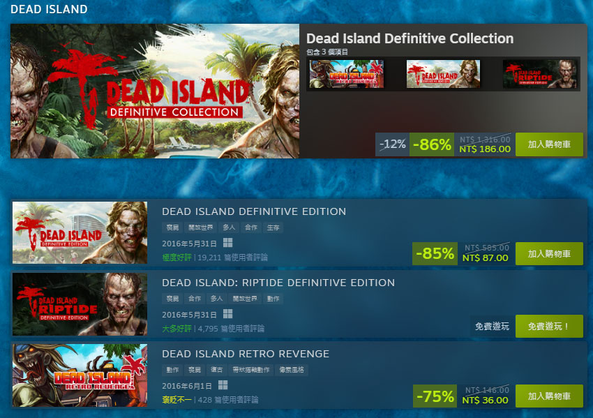 生存之島激流決定版 Steam限時免費 動作射擊 喪屍
