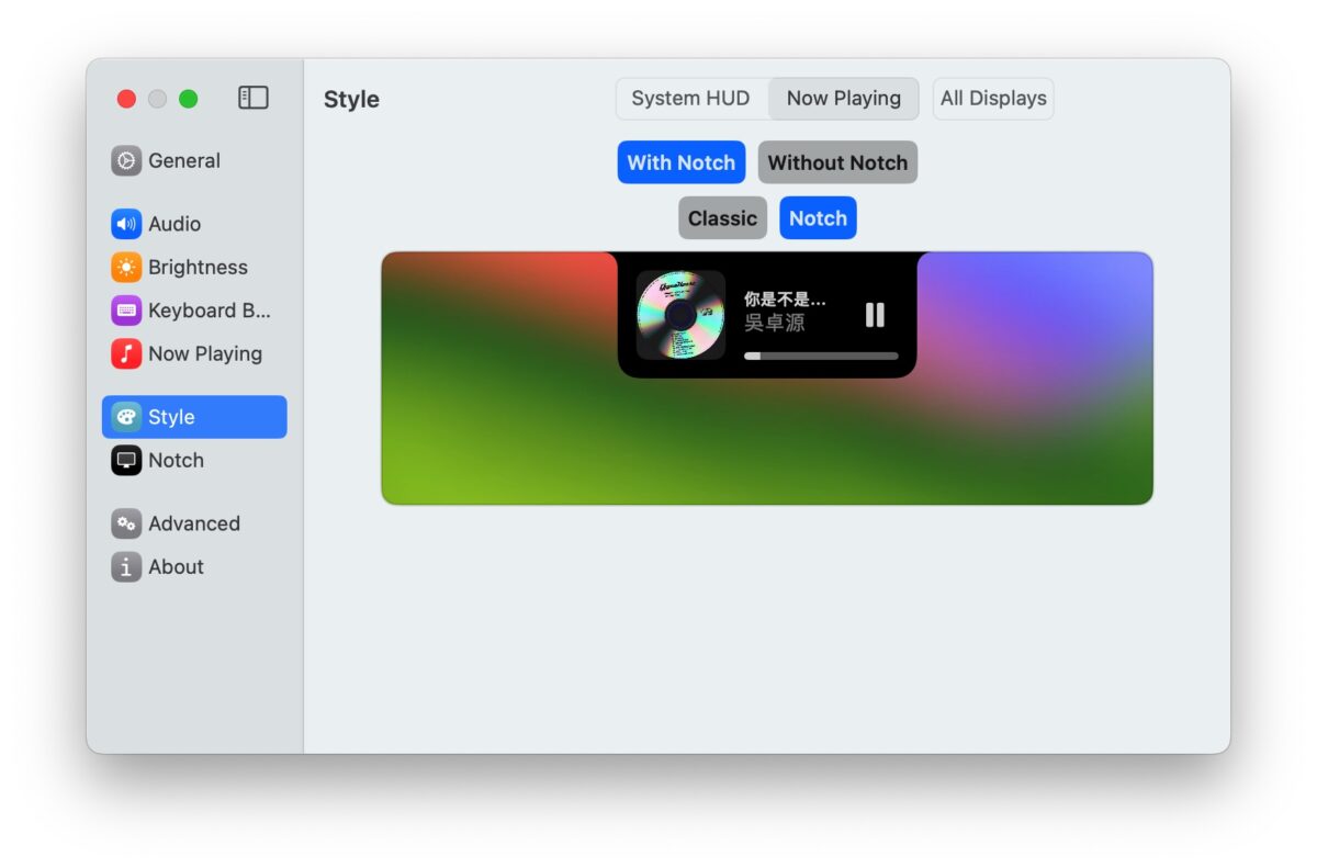 macOS Mac MacBook 瀏海 動態島 MediaMate