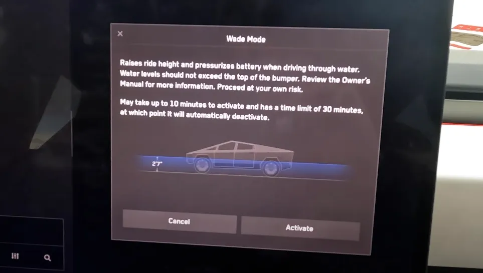 特斯拉 Tesla Cybertruck 涉水模式