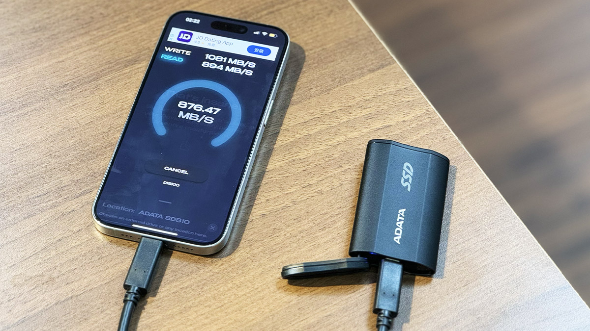 ADATA SD810 外接 SSD 高速硬碟 iPhone 15 USB-C Type-C