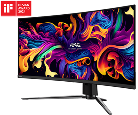 MSI MAG 341CQP QD-OLED電競顯示器 搭載量子點技術和新一代OLED面板，MAG 341CQP QD-OLED電競顯示器主打3440x1440 UWQHD超高解析度