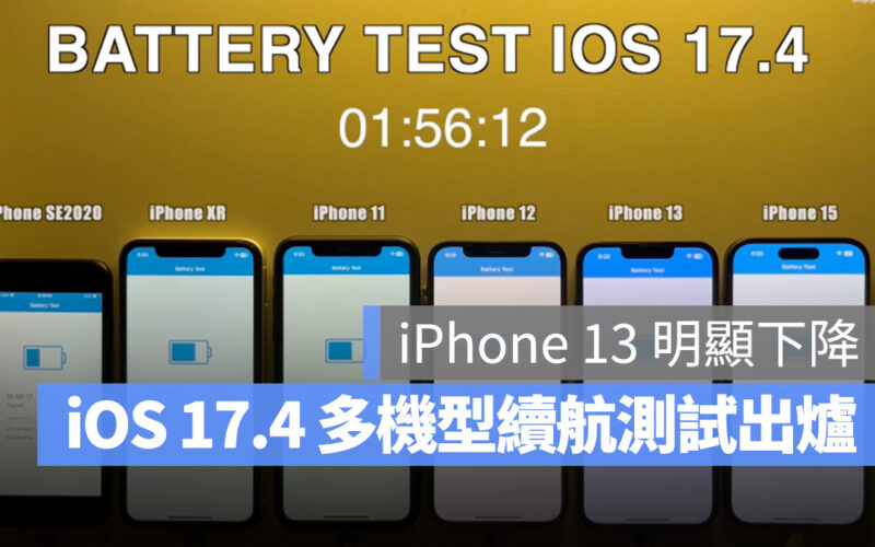 iOS iOS 17 iOS 17.4 iPhone 續航 續航測試