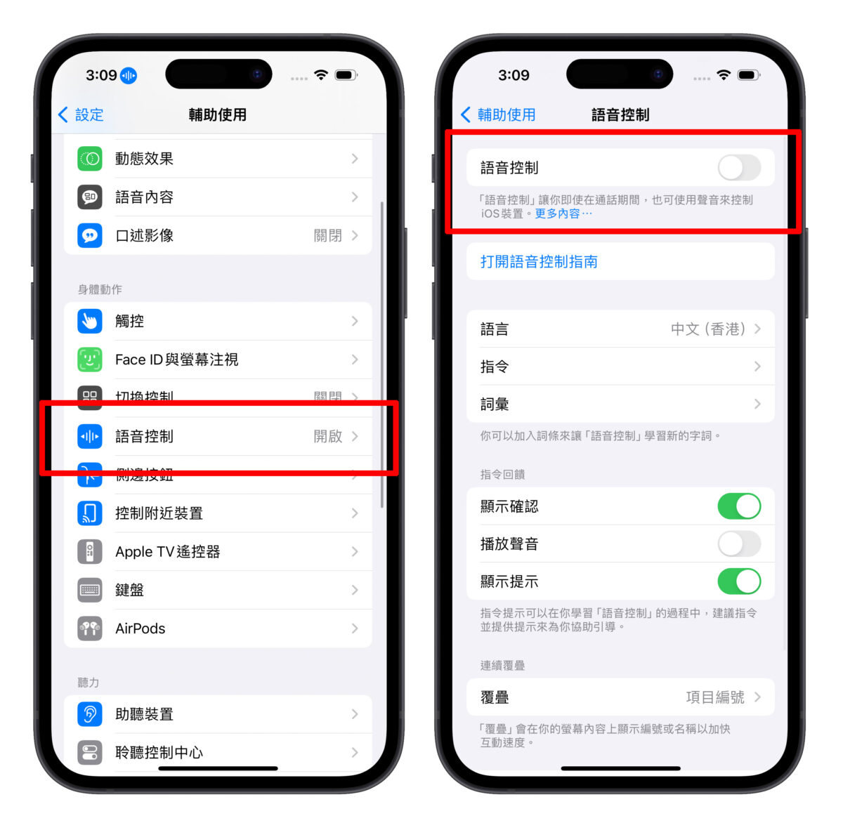 iOS iPhone iPhone 畫面上出現數字 語音控制 覆疊