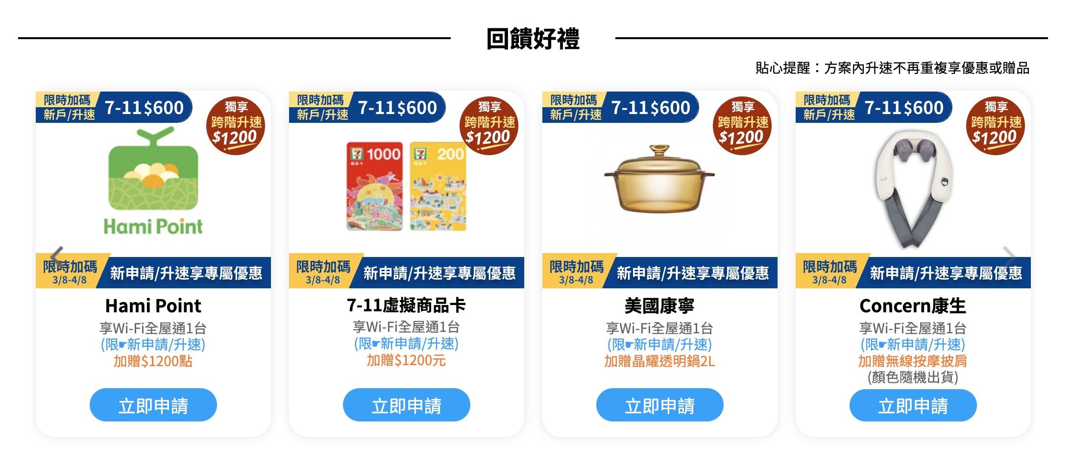 中華電信 光世代 速在必行 2.0 限時優惠加碼