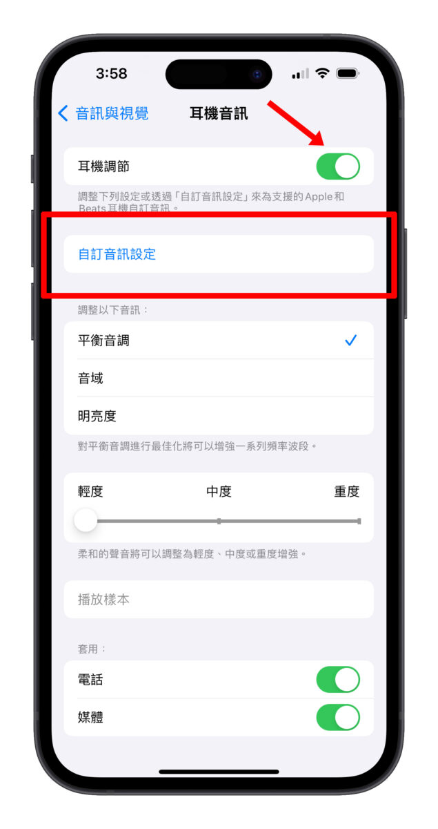 iOS iPhone AirPods iPhone 耳機調節 耳機調節