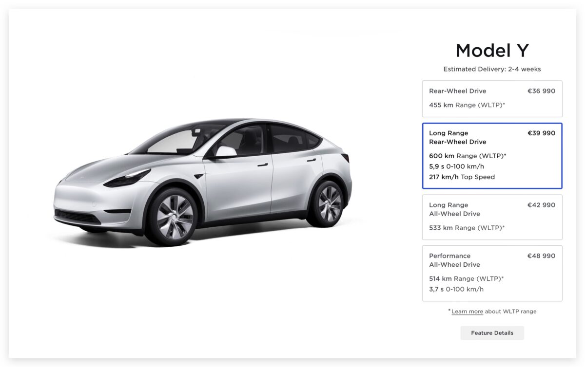 特斯拉 Tesla Model Y Model Y LR RWD