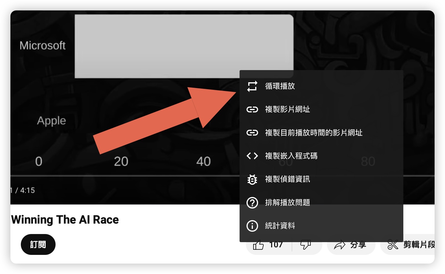YouTube 影片 循環播放