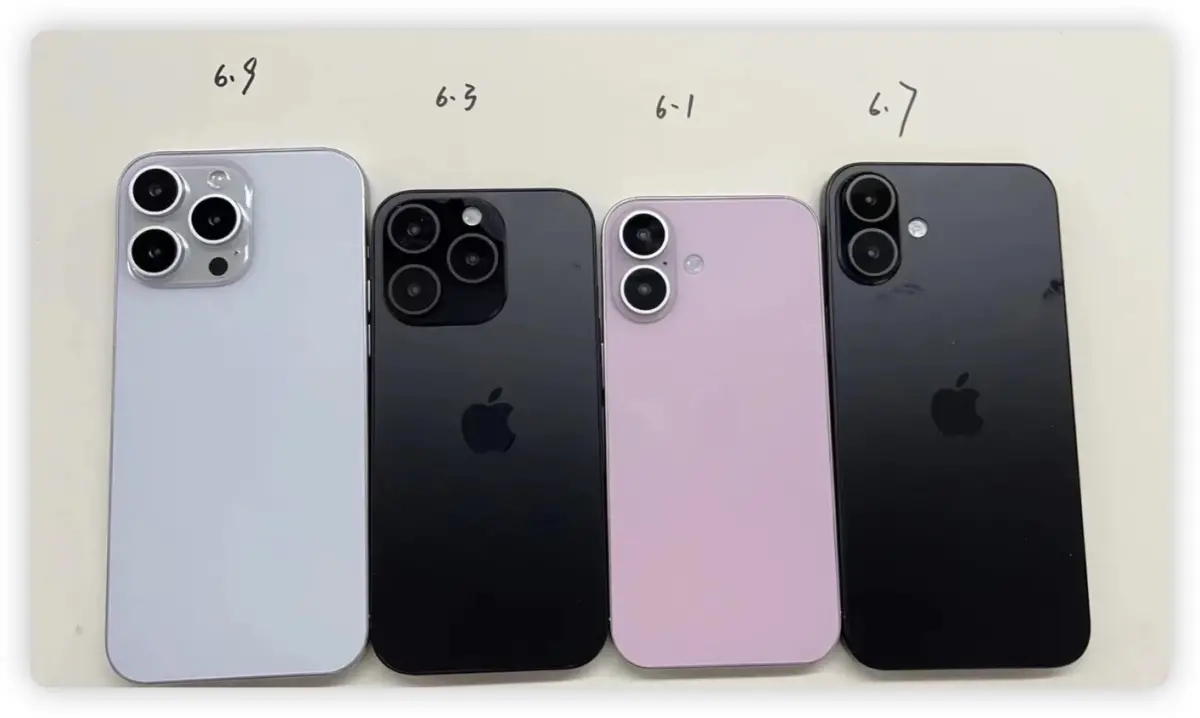 iPhone 16 iPhone 16 Plus iPhone 16 Pro iPhone 16 Pro Max 尺寸