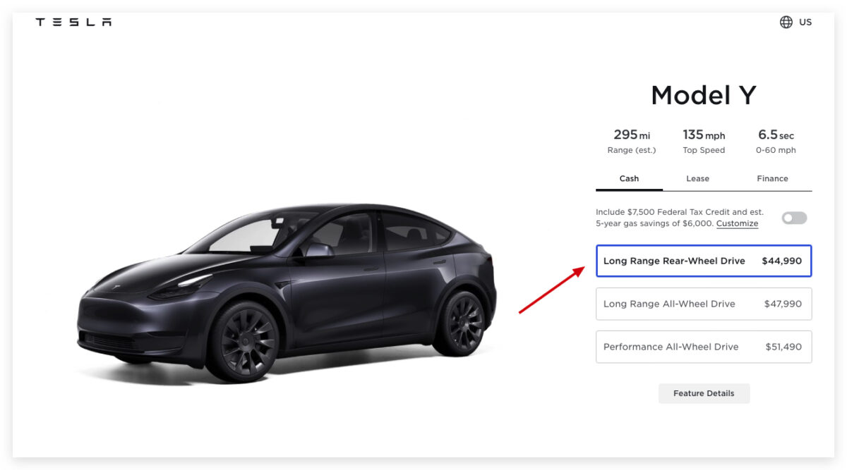特斯拉 Tesla Model Y Model Y LR RWD