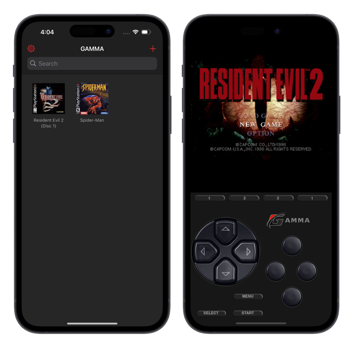 iOS iPhone Gamma Gamma App Gamma Gamma game emulator 遊戲模擬器 PS1 PlayStation PS1 遊戲模擬器