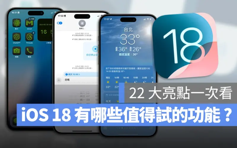 iOS 18 更新 功能 總整理 主畫面 鎖定畫面 Apple Intelligence 天氣 計算機 App Widget iMessage