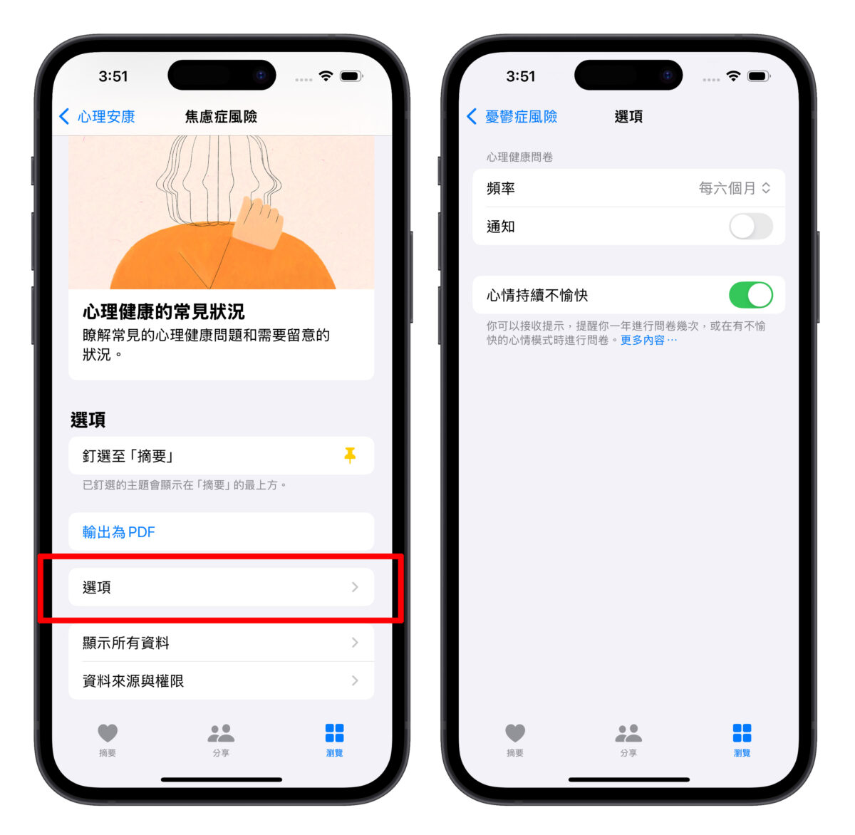 iOS iOS 17 iPhone 健康 心理健康 心理安康 情緒 紀錄情緒 焦慮症 憂鬱症
